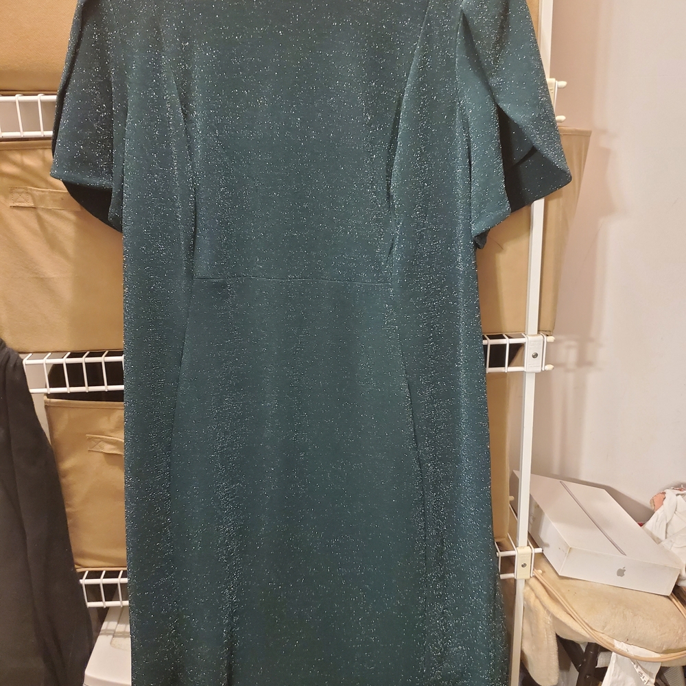 Calvin Klein Shimmering Teal Midi Dress